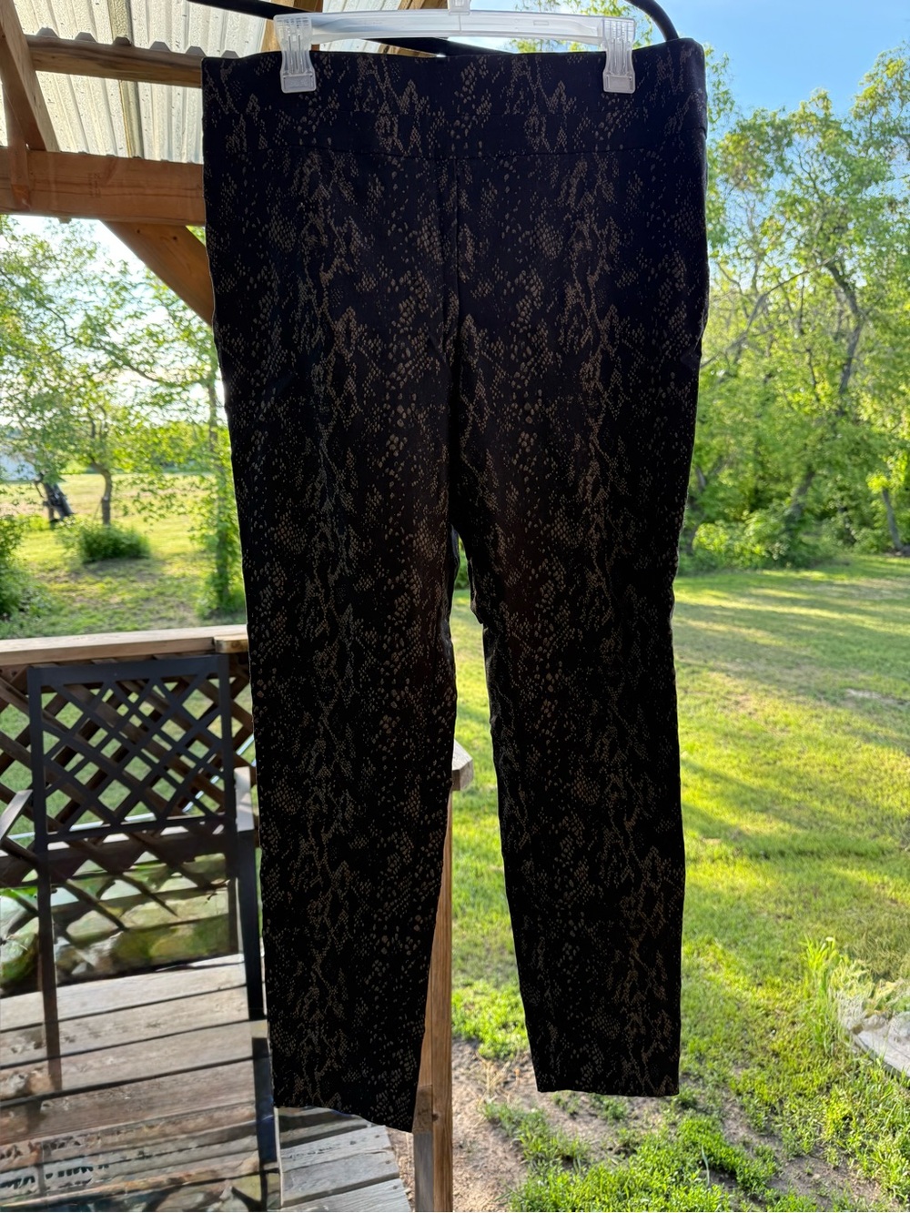 Style & Co. Black Snakeskin Print Leggings
